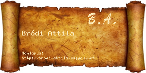 Bródi Attila névjegykártya