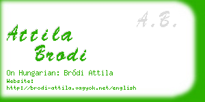 attila brodi business card